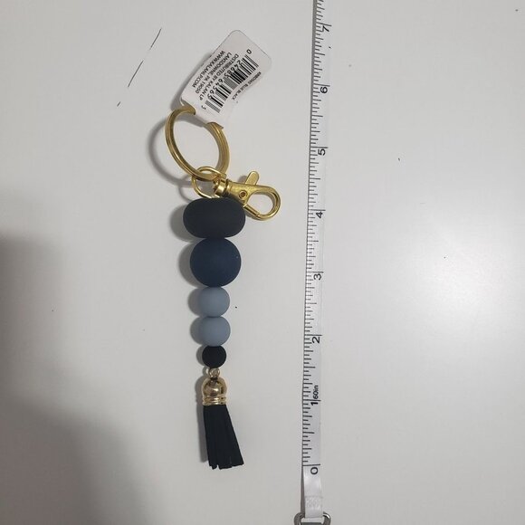 NWT 3 Pieces Silicone Beaded Key rings in Blue‎ - Picture 5 of 5